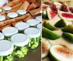 Kit per fave e pecorino, crostata di fichi 