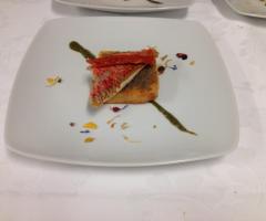 Secondo di pesce per il menu di matrimonio