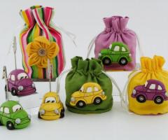 Sacchettini con macchina e fiori