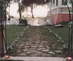 Ingresso per gli sposi a Villa Dafne