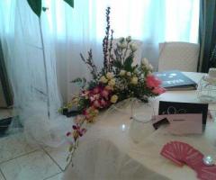 Composizione tavolo sposi