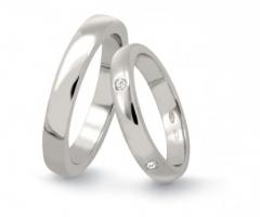 F44 - Fede in oro bianco e diamanti