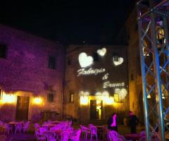 Gobos - Effetto speciale personalizzato - Cuori e nomi degli sposi