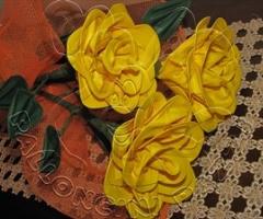 3 rose gialle a gambo lungo - Palloncini Pazzi