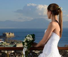 Grand Hotel Parker's - Foto della sposa con sfondo il Golfo di Napoli