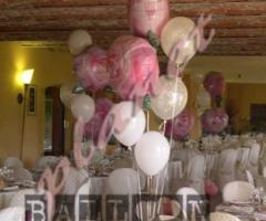 Decorazioni con palloncini per il ricevimento di matrimonio