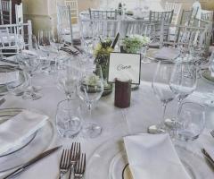 My White Carpet - l'allestimento ai tavoli