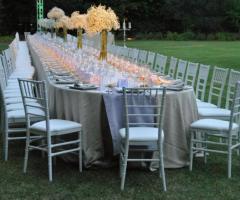 Tavolo di matrimonio in giardino