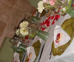 Mise en place verde per il matrimonio
