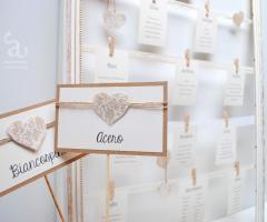 Grafica & Artigianato - Segnatavolo e Tableau con pizzi sullo sfondo