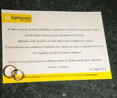 Sightsavers Italia Onlus - Un tocco unico e originale per essere solidali nel giorno delle nozze