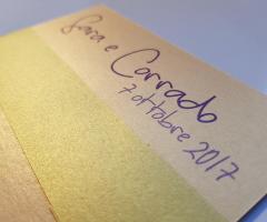 Particolare della partecipazione di nozze