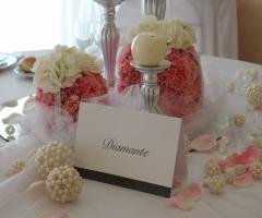 Allestimento con fiori bianchi e rosa - D&F Catering a Roma