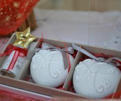 Candela in noce di cocco per cadeau natalizio