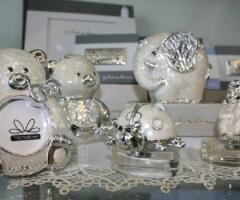 Bomboniere in argento e madreperla a forma di animali