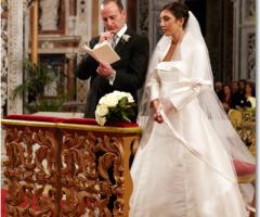 Gli sposi durante la celebrazione