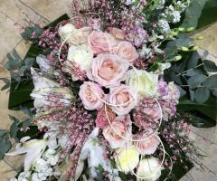 Lilla Floral Design - Composizione pink midollino
