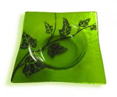 Magma Vetri Artistici - Bomboniera quadrata con edera