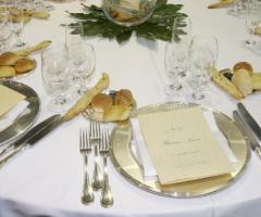 Mise en place per il banchetto nuziale