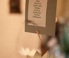 Tableau con fiore che scende dall'alto