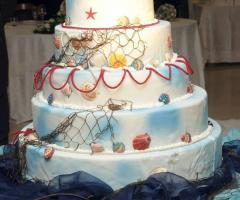 Torta nuziale tema mare