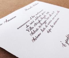 Silvia Raimondi Calligrafia - Particolare partecipazione