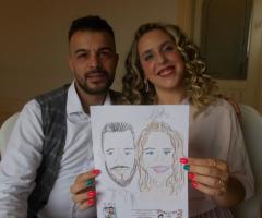 Caricatura ospiti matrimonio Napoli