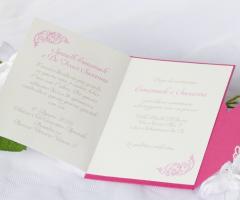 Partecipazioni Bijoux - Collezione Abbracci versione fuxia interno