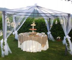 Gazebo in ferro battuto per il matrimonio