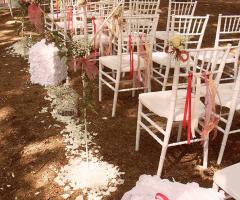 Allestimento floreale sedute ospiti