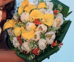 Bouquet di calle in giallo