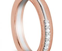 Fede in oro rosa con diamanti