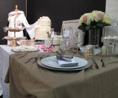 Esempio dell'allestimento dei tavoli di nozze