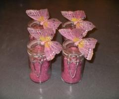 Bomboniere rosa per gli invitati al matrimonio