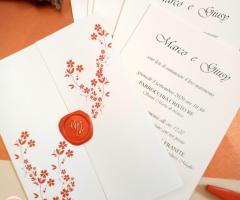 Partecipazione grafica con ceralacca - Preziose Emozioni