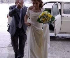 Fotografia dell'arrivo della sposa in chiesa