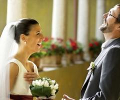 Un momento di relax per gli sposi