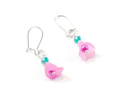 Orecchini fioriti da cerimonia Tiny Blossom Pink