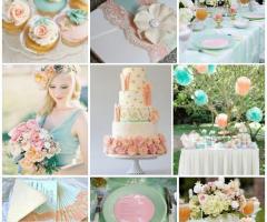 Ispirazioni color pesca e verdeacqua