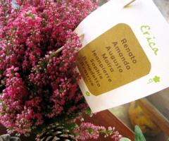 Dettaglio del tableau di matrimonio tema nature