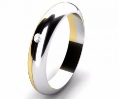 Lady Kimberley Bottega Orafa - Fede bicolore con diamante