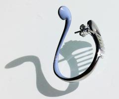 Orecchino in argento impreziosito da smalti - Collezione Gondola Bow