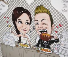 Caricatura per tableau de mariage