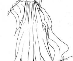 Atelier Il Bagatto - Disegno di abito da sposa