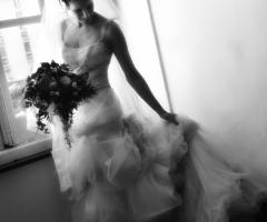 La sposa durante i preparativi del matrimonio