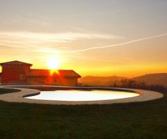Il tramonto dalla piscina