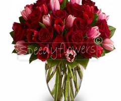 Bouquet rose e tulipani