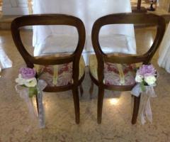 Sedute floreali degli sposi