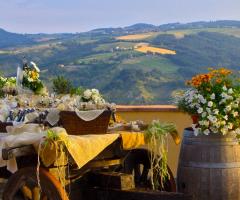 Originale carretto in legno allestito per il vostro matrimonio alla Tenuta Banzara