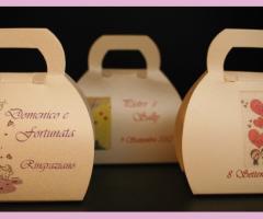 Nonsoloscatole - Segnaposto a borsetta portaconfetti personalizzato